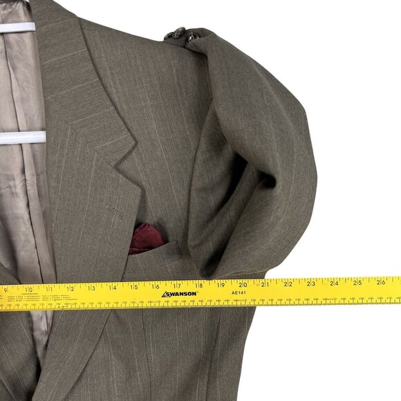 Hart Schaffner & Marx Mens 38S Parisian Wool Blazer USA Made Olive Green Career - Picture 8 of 15